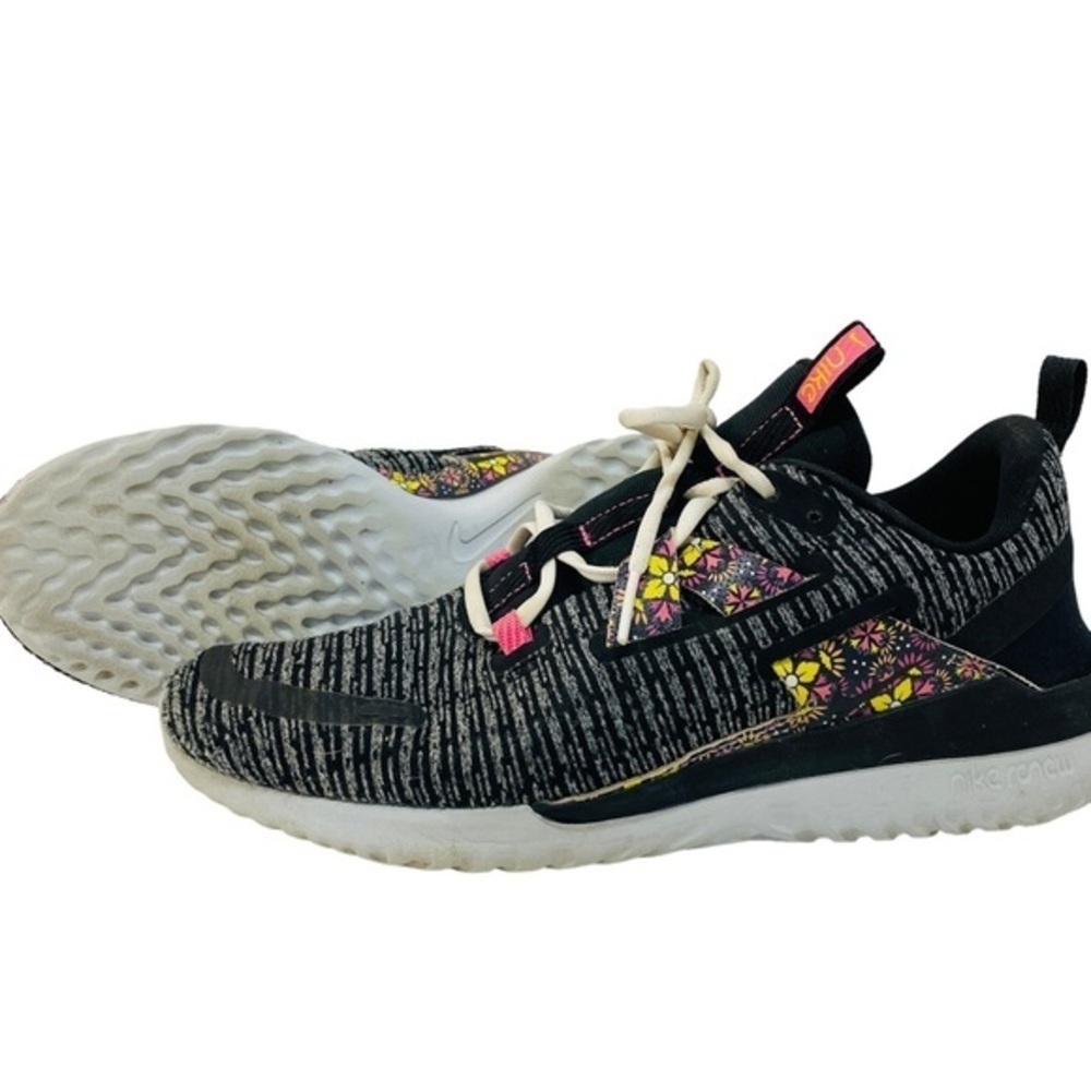 Nike Renew Arena SE Floral Women's Running Shoes 9 Black Pink